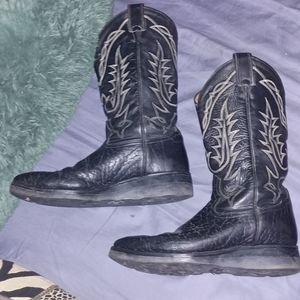 Tony lama smooth Ostrich Western Boot Round Toe